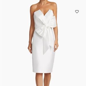 Badgley Mischka size 8 bow white bridal dress